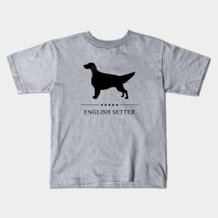 English Setter Black Silhouette Kids T-Shirt